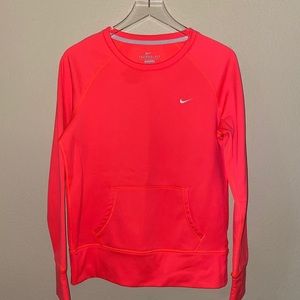 Nike Hot pink fleece therma fit sweatshirt Med